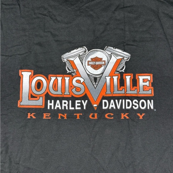 Vintage Harley Davidson Louisville Kentucky Single Stitch 1/4 Button Down Y2K 2X - Picture 7 of 7